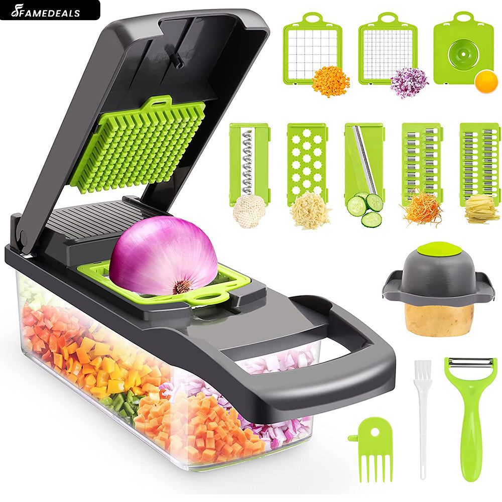 QuickMela.pk™ - 12 in 1 Pro Vegetable Chopper/Dicer
