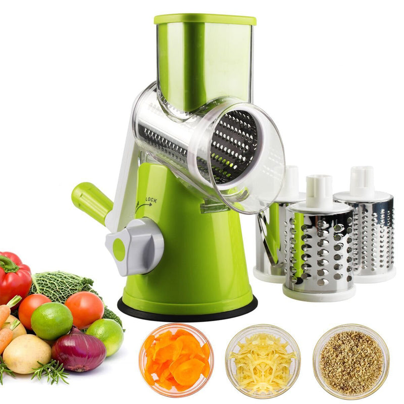 QuickMela.pk™ - 3 In 1 Rotary Drum Grater Kaddu Kash - [IMPORTED]