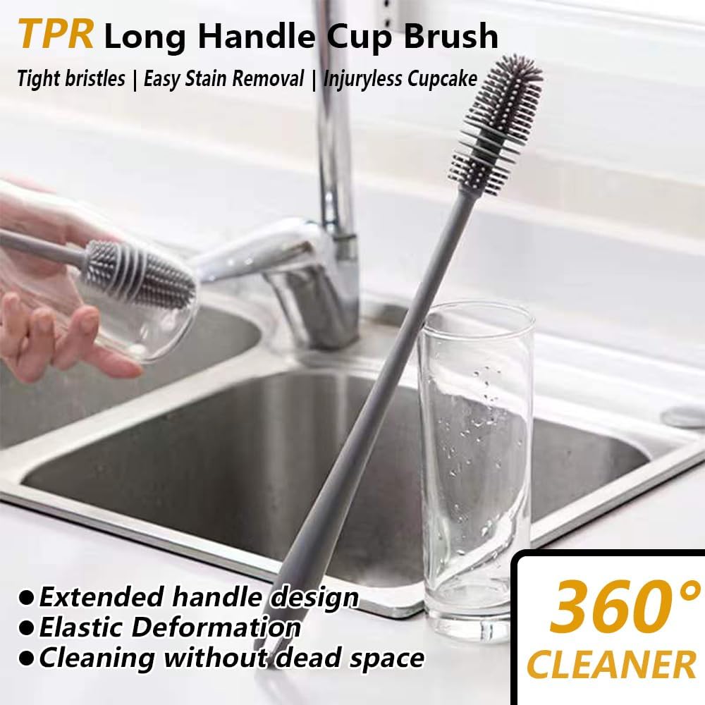 QuickMela.pk™ - Long Handle Silicone Cleansing Brush (PACK OF 2)