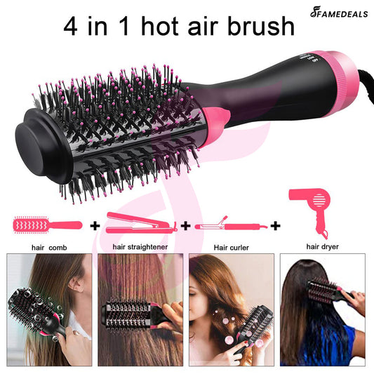 QuickMela.pk™ - 2 in 1 Hot Air Brush One-Step Hair Dryer And Volumizer Styler Electric Ion Blow Dryer Brush Professional Curler Comb Roller
