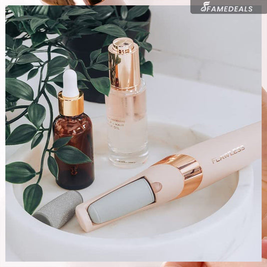 QuickMela.pk™ - Finishing Touch Flawless Pedi Electronic Tool File and Callus Remover, Pedicure