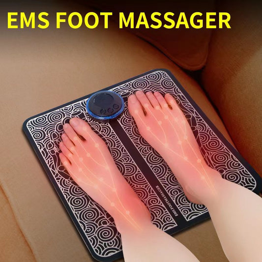 QuickMela.pk™ - EMS Foot Massager Pad Portable Foldable Massage Mat Muscle Stimulation Improve Blood Circulation Relief Pain Relax Feet