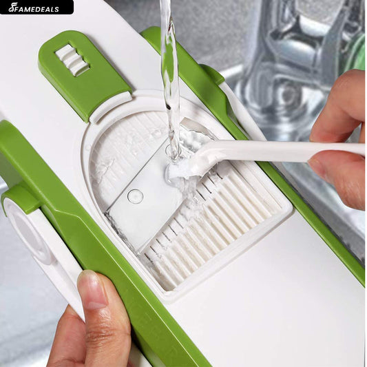 QuickMela.pk™ - Vegetable Slicer Adjustable Thickness Potato Onion Chopper Safe Upright Dicer