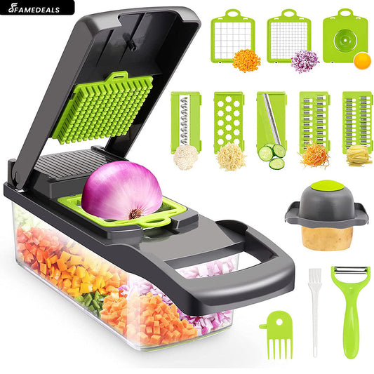 QuickMela.pk™ - 12 in 1 Pro Vegetable Chopper/Dicer
