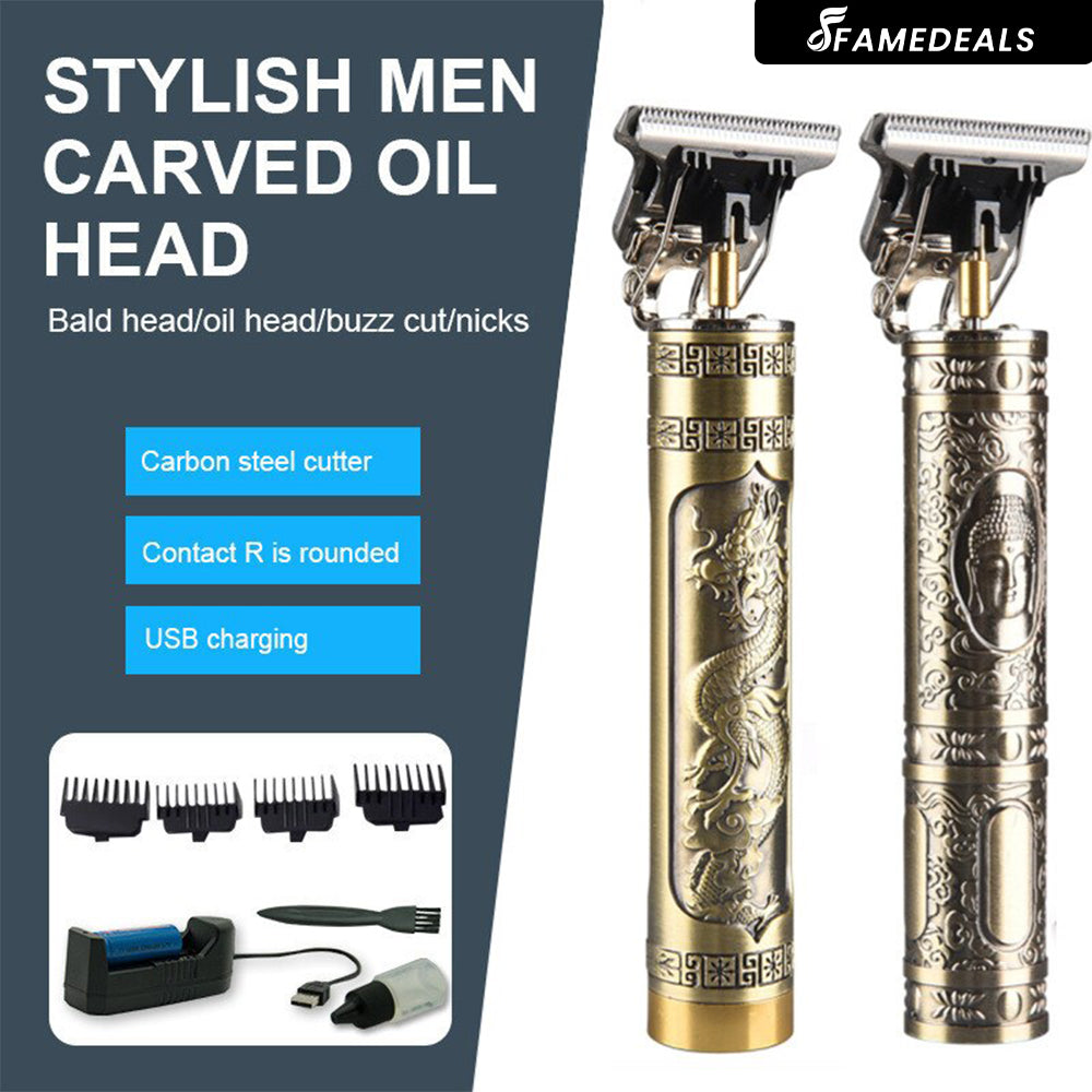 QuickMela.pk™ - T9 Professional Trimmer | Golden Dragon Style | Metal Body