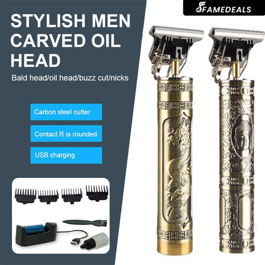 QuickMela.pk™ - T9 Professional Trimmer | Golden Dragon Style | Metal Body