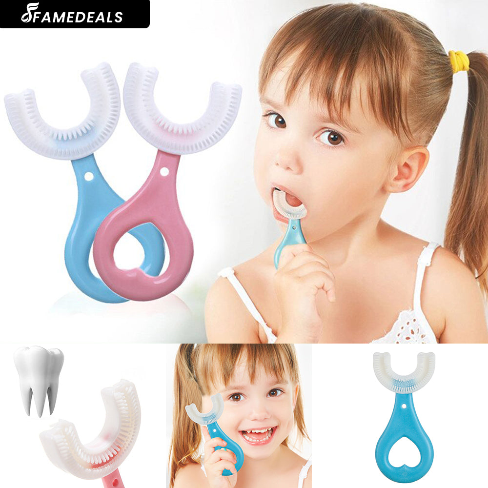 QuickMela.pk™ - U-Shaped Baby Tooth Brush | 2-6 Years | 200 DC