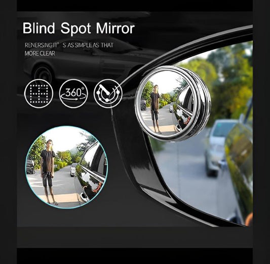 QuickMela.pk™ - 2 Pcs Car Blind Spot Side Mirror Wide-angle 360