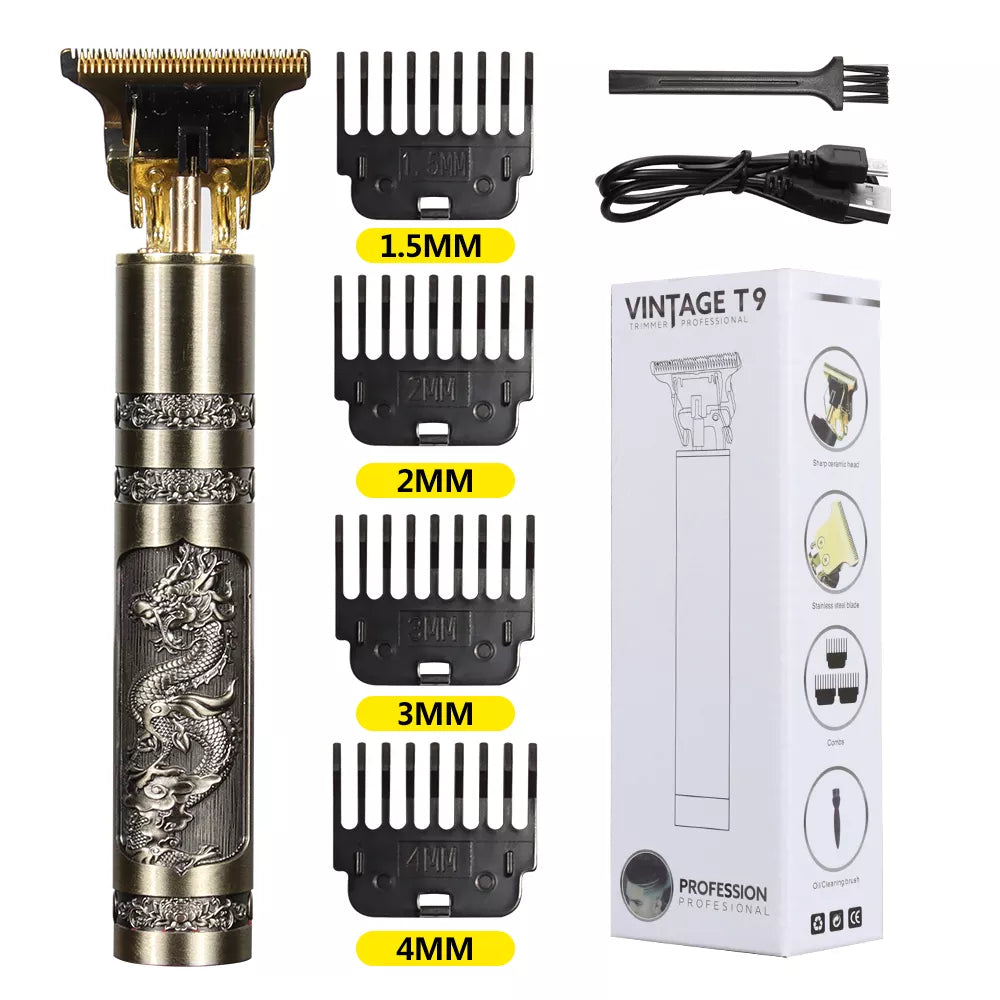 QuickMela.pk™ - T9 Professional Trimmer | Golden Dragon Style | Metal Body