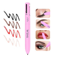 QuickMela.pk™ - 4-In-1 Makeup Pen Touch-Up Pen Makeup Eyebrow Pencil Waterproof 4 Colors Multi-Function Makeup Beauty Pen