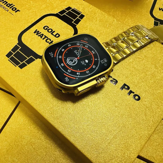 QuickMela.pk™ - G9 Ultra Pro Smart Watch (Golden Edition) ⌚ – 3 Straps