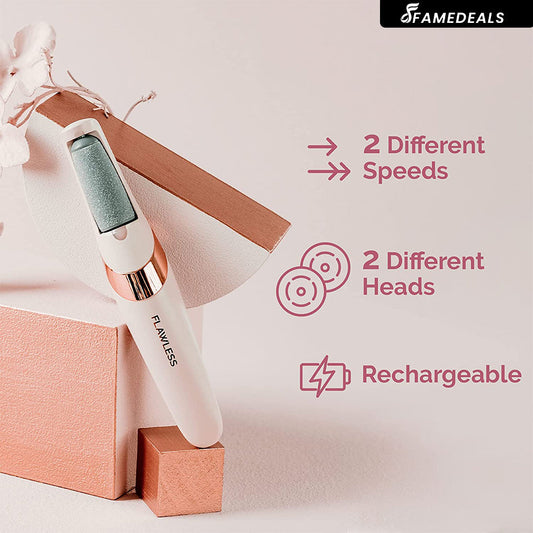 QuickMela.pk™ - Finishing Touch Flawless Pedi Electronic Tool File and Callus Remover, Pedicure