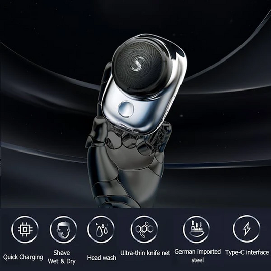 QuickMela.pk™ - Mini Portable Face Cordless Shavers USB Electric Shaver IPX7 Waterproof