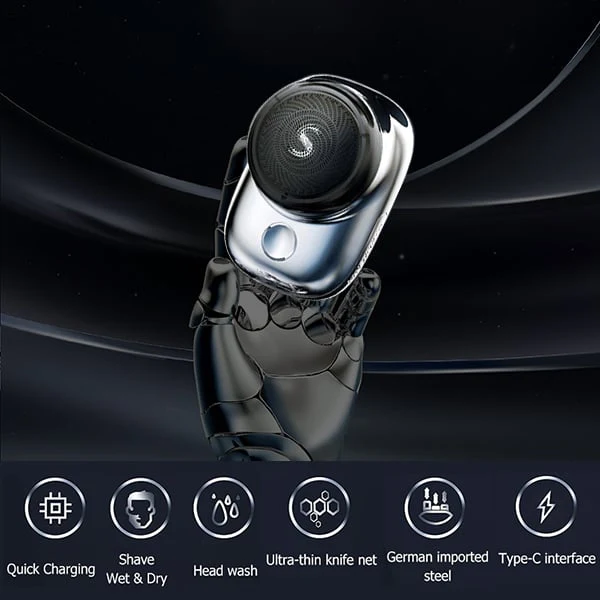 QuickMela.pk™ - Mini Portable Face Cordless Shavers USB Electric Shaver IPX7 Waterproof