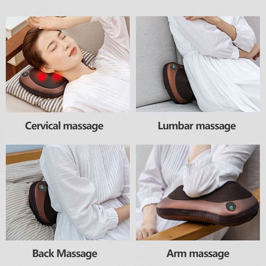 QuickMela.pk™ - 5-in-1 Pillow Shiatsu Massager For Home And Car