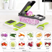 QuickMela.pk™ - 12 in 1 Pro Vegetable Chopper/Dicer