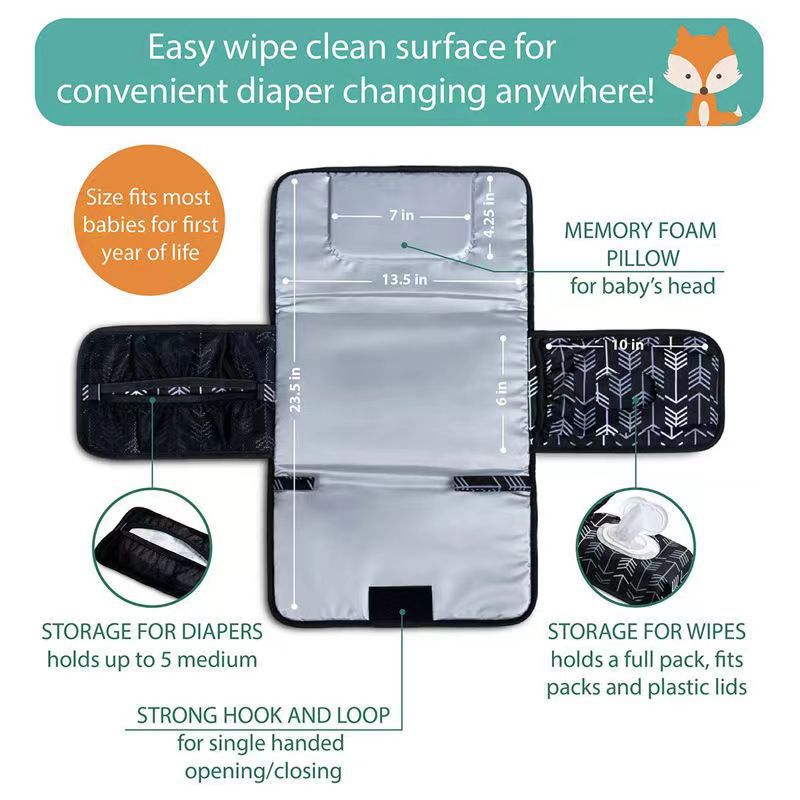 QuickMela.pk™ - Foldable Baby Diaper Changing Pad Waterproof