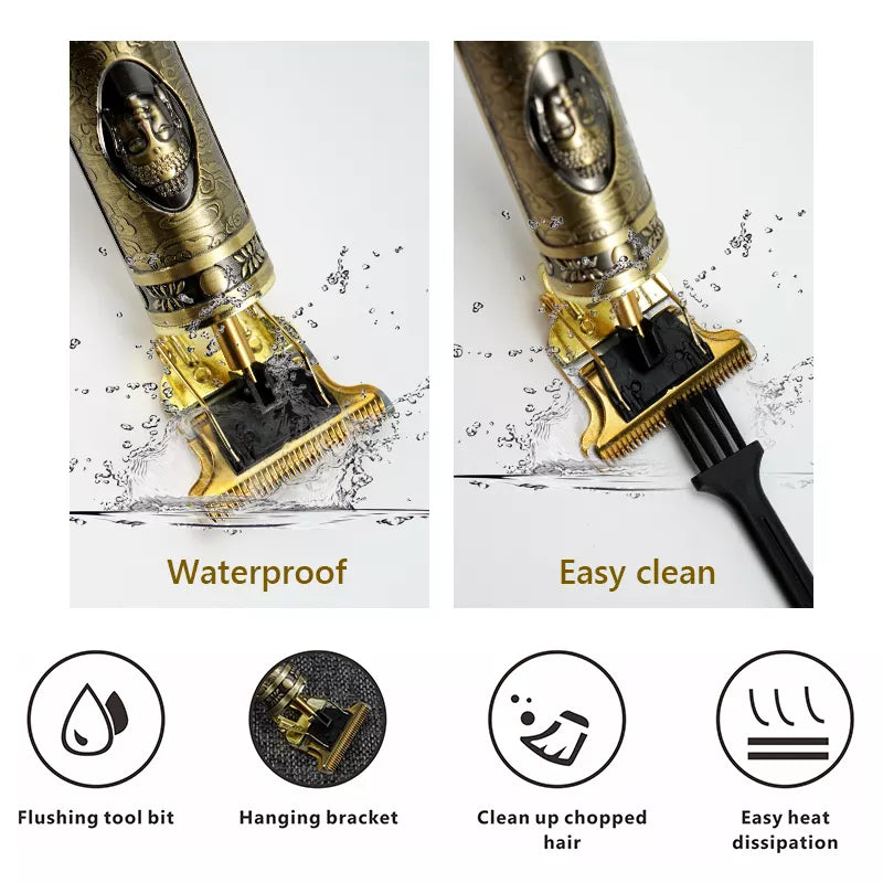 QuickMela.pk™ - T9 Professional Trimmer | Golden Dragon Style | Metal Body