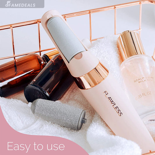 QuickMela.pk™ - Finishing Touch Flawless Pedi Electronic Tool File and Callus Remover, Pedicure