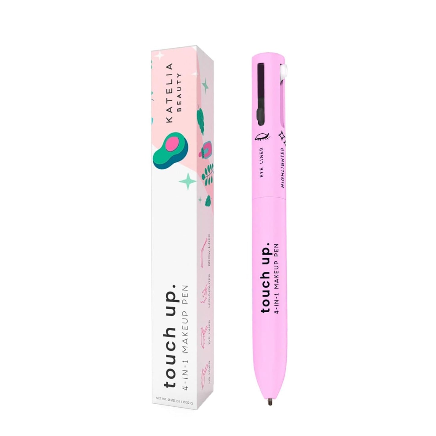 QuickMela.pk™ - 4-In-1 Makeup Pen Touch-Up Pen Makeup Eyebrow Pencil Waterproof 4 Colors Multi-Function Makeup Beauty Pen