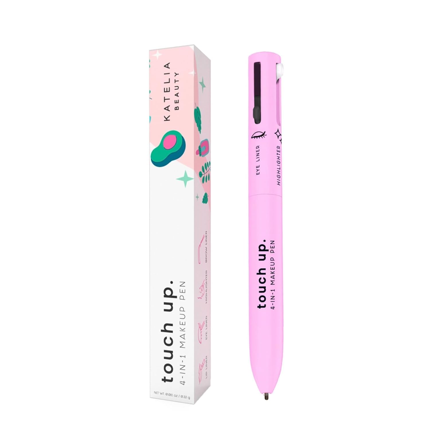 QuickMela.pk™ - 4-In-1 Makeup Pen Touch-Up Pen Makeup Eyebrow Pencil Waterproof 4 Colors Multi-Function Makeup Beauty Pen