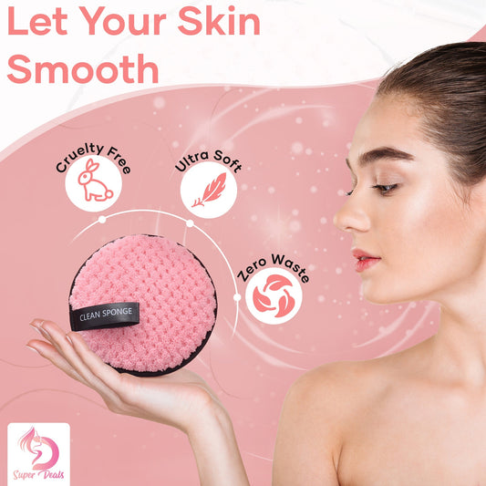 QuickMela.pk™ - Microfiber Makeup Remover Towel Reusable Cleansing Cloth Pads Face Cleaner Plush Puff Foundation Skin Care Tool