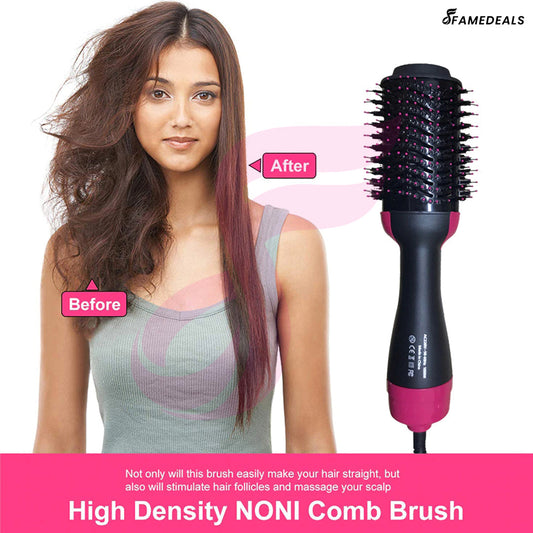 QuickMela.pk™ - 2 in 1 Hot Air Brush One-Step Hair Dryer And Volumizer Styler Electric Ion Blow Dryer Brush Professional Curler Comb Roller