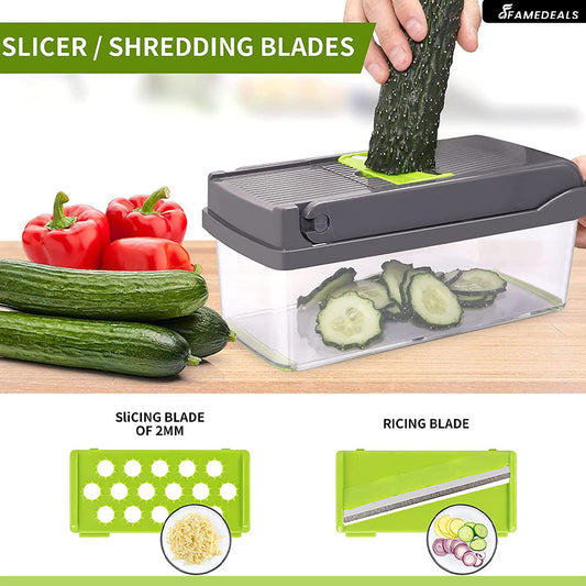 QuickMela.pk™ - 12 in 1 Pro Vegetable Chopper/Dicer