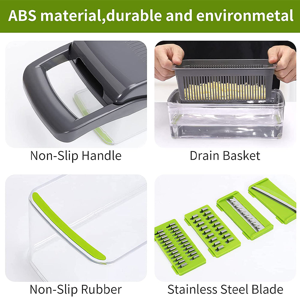 QuickMela.pk™ - 12 in 1 Pro Vegetable Chopper/Dicer