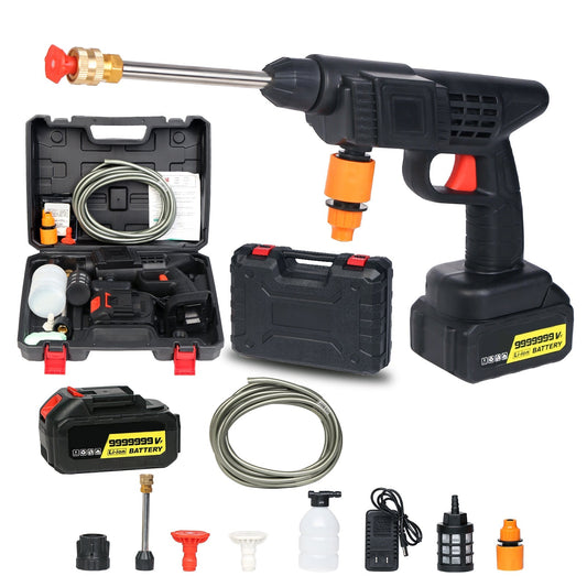 QuickMela.pk™ - Automatic Cordless Wireless Car Wash Spray Gun High Pressure 48v Lithium Water Jet
