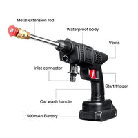 QuickMela.pk™ - Automatic Cordless Wireless Car Wash Spray Gun High Pressure 48v Lithium Water Jet