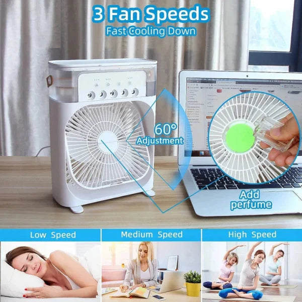QuickMela.pk™ - 3 In 1 Air Humidifier Water Cooling Fan