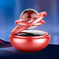 QuickMela.pk™ - Solar Car Air Freshener Rotating Double-ring Aesthetic Car Decor