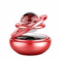 QuickMela.pk™ - Solar Car Air Freshener Rotating Double-ring Aesthetic Car Decor